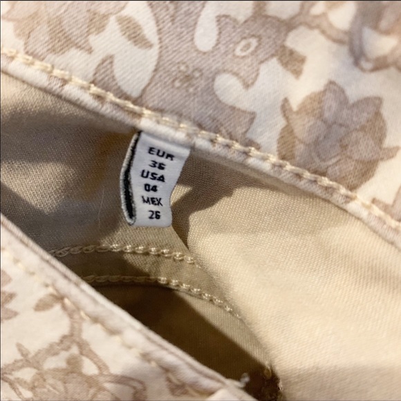 ZARA | Cream and Tan Medallion Design Slim Fit - Picture 4 of 6